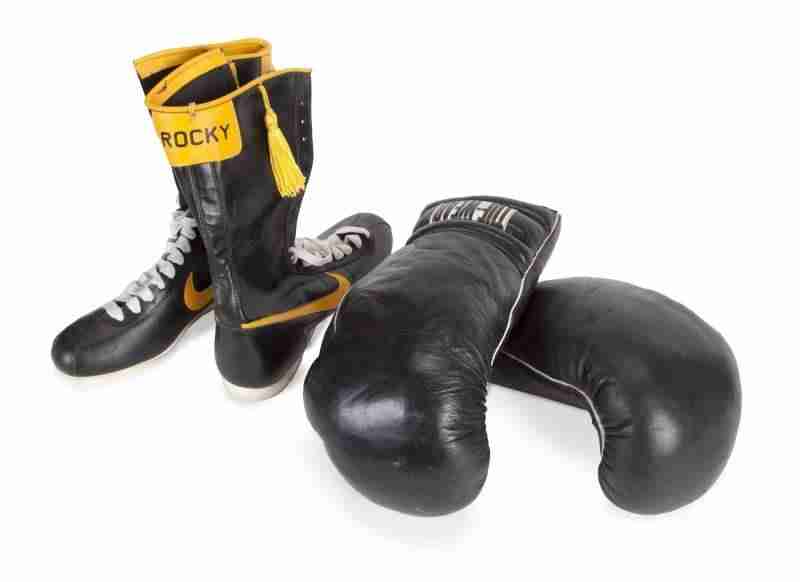 Sly's Screen-Worn Boxing Gloves and Boots from Rocky II Sell for $34K juliens-boots-gloves