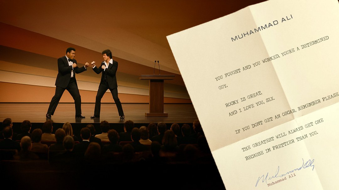 Muhammad Ali Boxes Sylvester Stallone